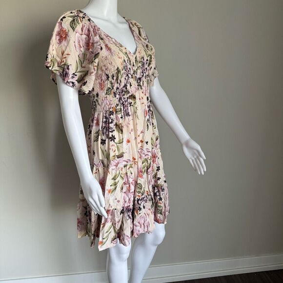Angie Boho Floral Ruffle V-Neck Sundress - Picture 4 of 6